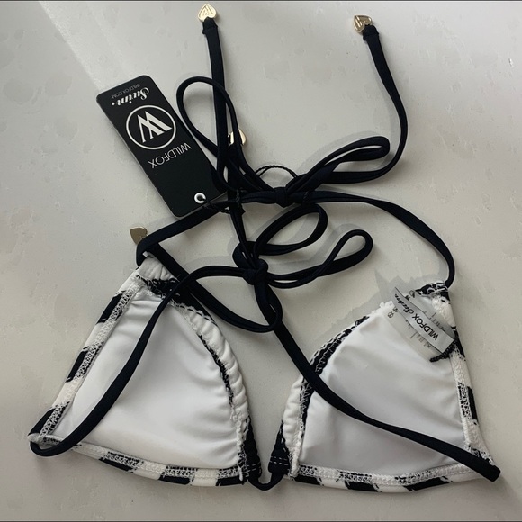 NWT Wildfox Dream House Striped String Bikini‎ Top - Picture 2 of 5